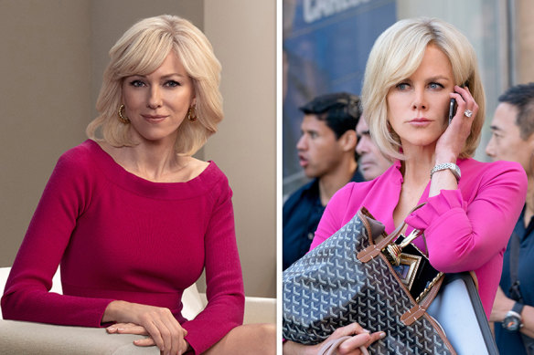 Long-time friends Naomi Watts and Nicole Kidman both play former Fox News host Gretchen Carlson in projects that are nominated for Golden Globe awards. 