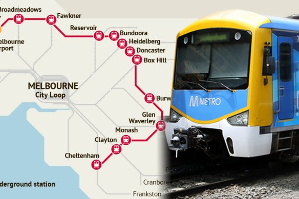 The proposed suburban rail loop would intersect with 10 other rail lines.
