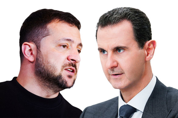 Zelensky and Assad appeared at the same summit.