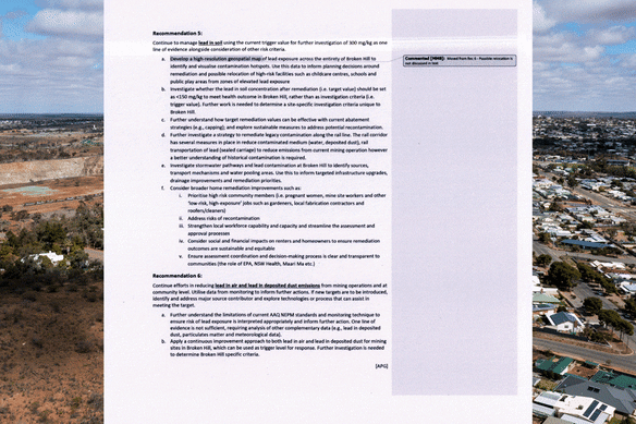 Three of the seven recommendations initially proposed by the Office of the Chief Scientist and Engineer did not make the final report into lead contamination in Broken Hill, documents released through parliament this week reveal.
