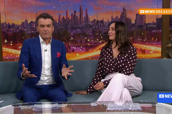 ABC News Breakfast host Michael Rowland, pictured with co-host Bridget Brennan, is leaving the program. 