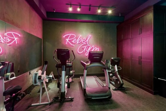 The gym at Rebel Wilson’s West Hollywood content house.