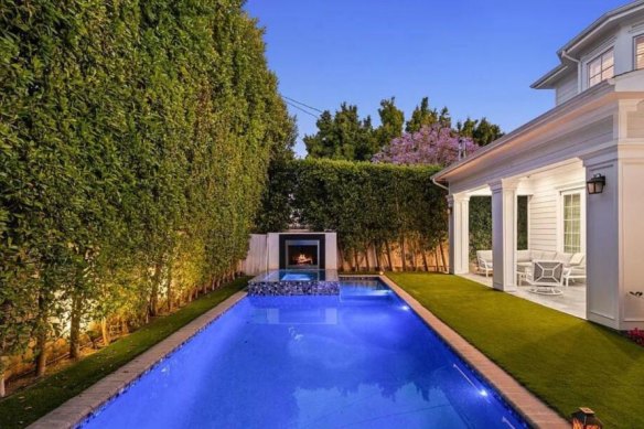 The home features landscaped outdoor areas.