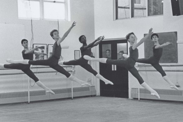 Christopher Wheeldon (second from right) while studying at the prestigious Royal Ballet School in London.