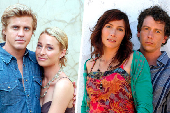 The couples: Charlie and Julia (played by Dan Wyllie and Asher Keddie) and Frankie and Lewis (Claudia Karvan and Ben Mendelsohn). 