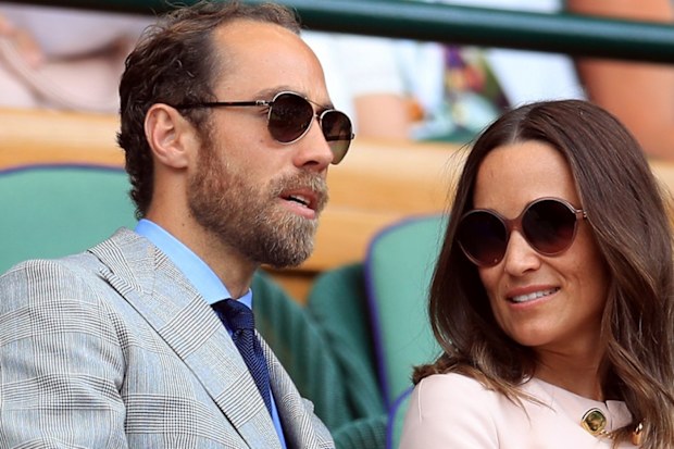 Pippa Matthews and James Middleton at Wimbledon.
