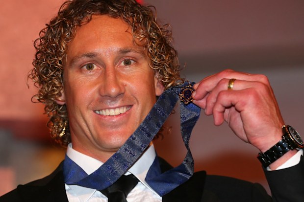 Matt Priddis said he was "very proud" to win the Brownlow Medal. (Getty)