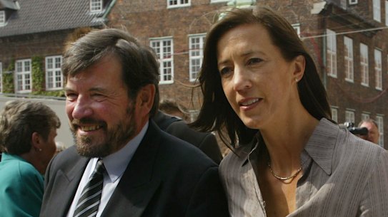 John Donaldson father of Mary Donaldson with daughter Jane Stephens in Copenhagen in 2004.