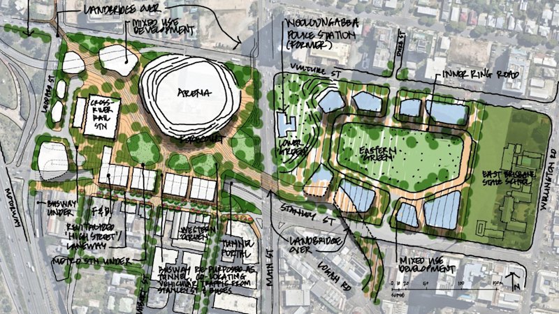 The Gabba underground: Proposal to sink Stanley Street for new urban village