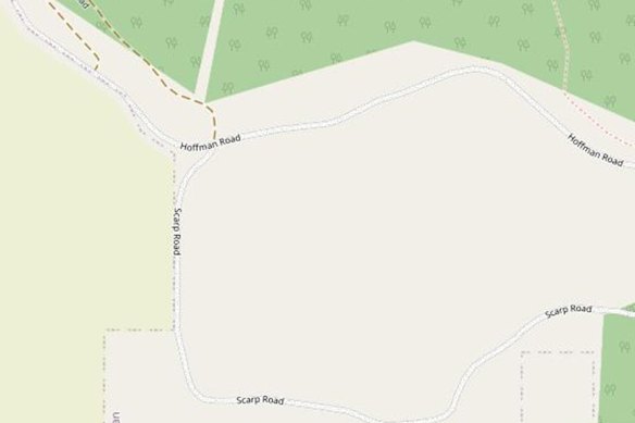 The area where the crash occurred.
