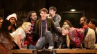Noah Mullins (centre) and the cast of the 2024 Australian production of ‘Rent’.