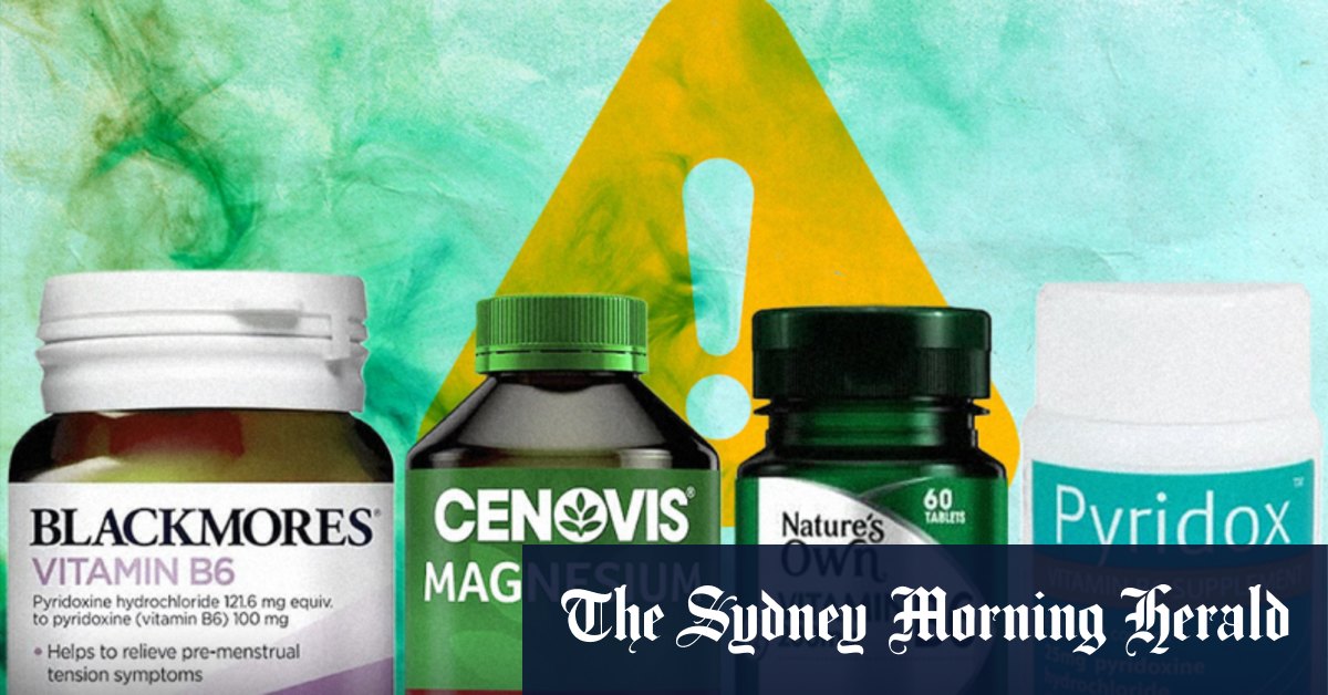Vitamin supplements including B6 poisoning otherwise healthy people