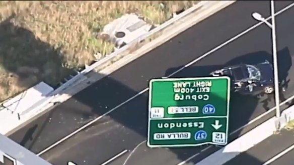 Widespread audit of freeway signs after massive sign fell on car