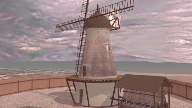 A virtual reality recreation of The Old Windmill in Brisbane as it would have looked in 1840.