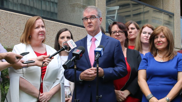 NSW Labor leader Michael Daley announces women's health policies on International Women's Day.