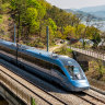 On the bullet train from Seoul to Busan.