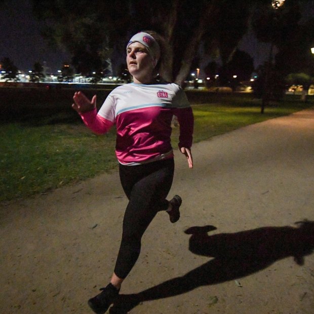 Tessa Gould is continuing to exercise outdoors during winter, running four times a week.