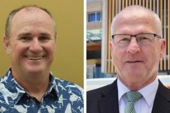 Failed mayoral candidate Donald James Innes (left) and incumbent  Mark Jamieson.