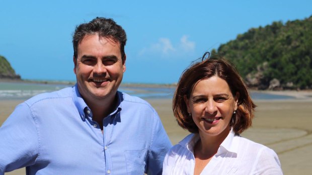 Member for Whitsunday Jason Costigan, pictured with LNP leader Deb Frecklington, was kicked out of the party last year.