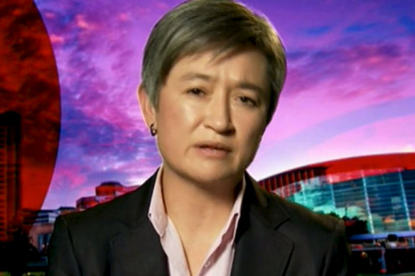 Penny Wong was restrained in her criticisms of the government.