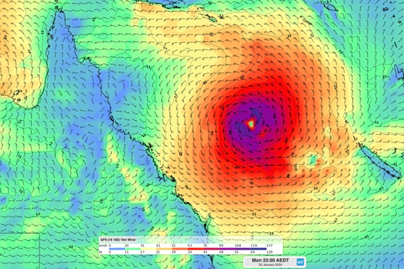 The weather system over the Coral Sea could become a tropical cyclone by late Sunday or Monday. 