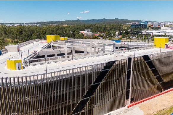 The $44.5 million five-level Springfield park ‘n’ ride opened in 2022 and provides 1100 car parks.