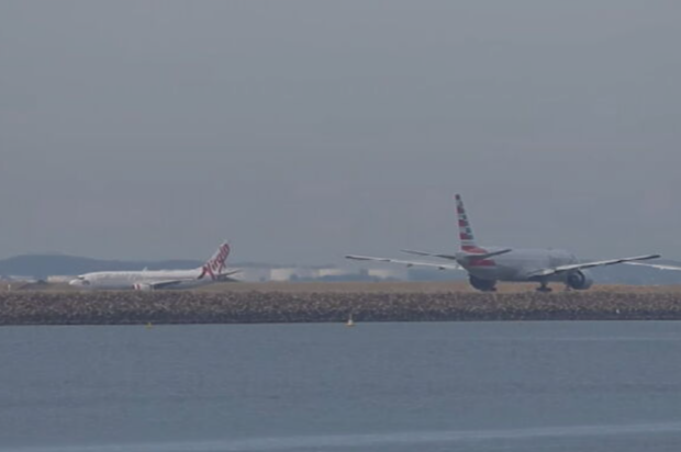 The two planes reportedly stopped about one kilometre from each other.