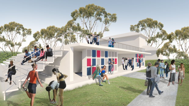 Artist impression of the proposed new change rooms at Woollahra Oval 
