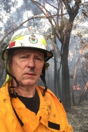 Former FRNSW Commissioner Greg Mullins as an RFS volunteer. 