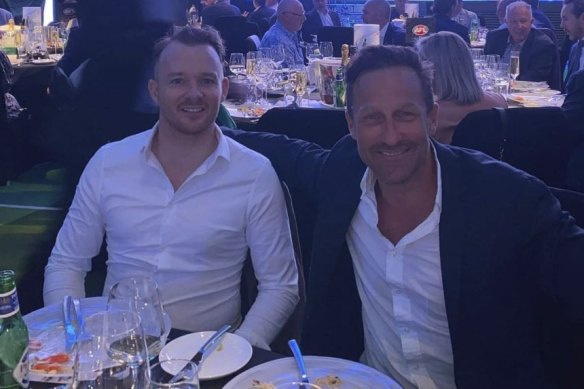Mark Babbage and Hayden Burbank attended the grand final eve luncheon at Crown Perth.