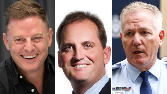 Ben Fordham, Hedley Thomas and Mick Fuller.