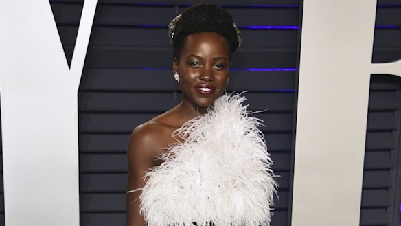 Lupita Nyong'o at the Vanity Fair Oscar Party.