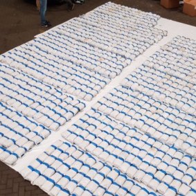 Nearly 1.3 tonnes of heroin were seized among bath towels in Felixstowe, England.