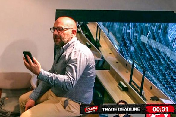 Vision emerged of an animated Tom Petroro on the final day of the trade period when Essendon shut the door on Hawthorn’s attempts to land Merrett.