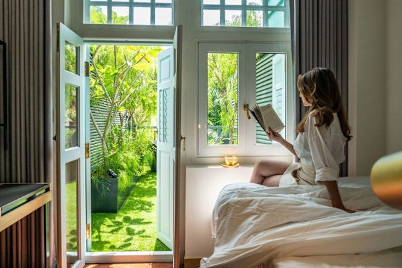 Room with a garden view at KeSa House.
