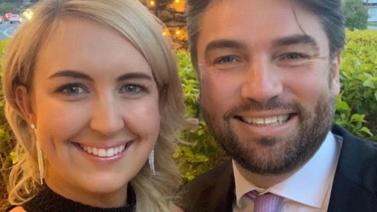 Liberal Hawkesbury Mayor Sarah McMahon and her estranged partner Matthew Bennett.