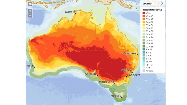 The world's 15 hottest sites on Tuesday were all in Australia
