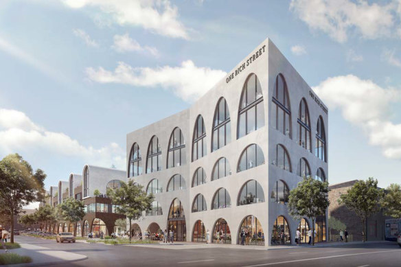 Artist impression of the Rich Street Cultural Precinct. Marrickville.