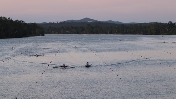 Rowing on the Fitzroy River in Rockhampton