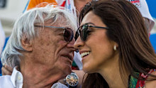 Bernie Ecclestone and his former partner Slavica.