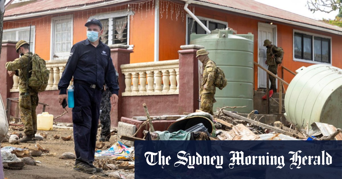 Australian soldiers enter Tonga to help with disaster recovery
