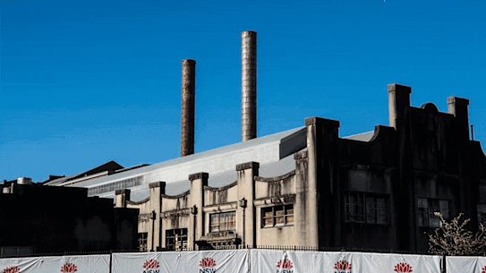 Development work around the White Bay Power station.
