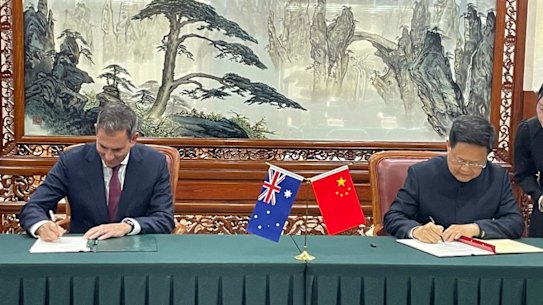 Jim Chalmers has arrived in Beijing for two days of talks.