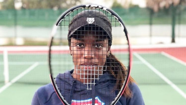 Tennis player Sachia Vickery poses for Instagram project, 'Behind the Racquet.'