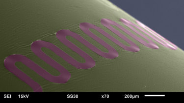 Griffith University researchers have developed a nanometre-thin, semiconducting material made from a compound of silicon and carbon.