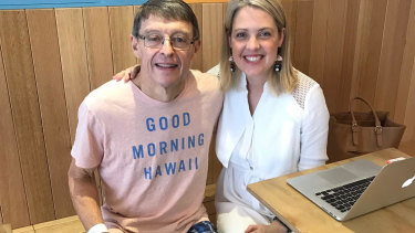 Fairfax columnist Georgina Dent visiting her father in hospital a week after his operation.
