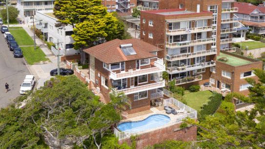 A five-bedroom house at 2 Reddall Street Manly, sold for $21.5 million at auction on Saturday.