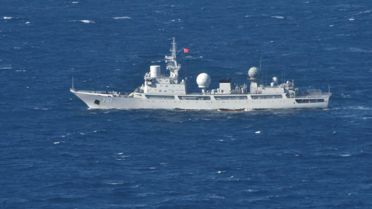 The Tianwangxing is sitting outside Australia’s territorial waters.