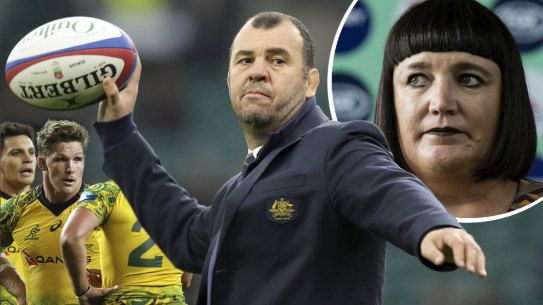 Michael Hooper says he had no idea Michael Cheika and Raelene Castle had a poor relationship. 