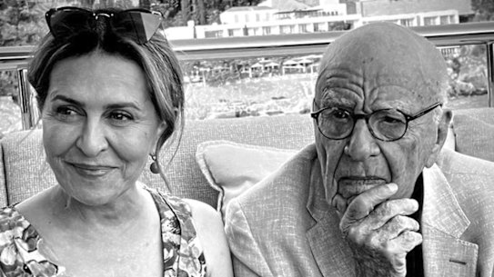 Rupert Murdoch with Elena Zhukova.